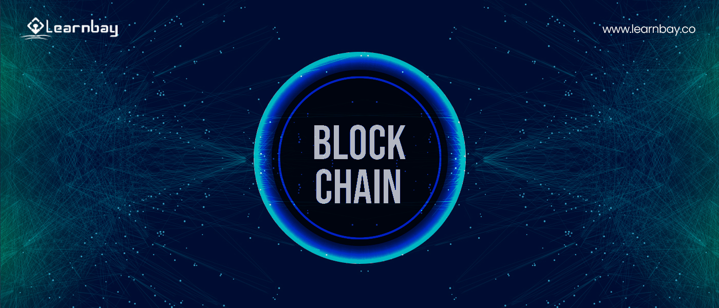 Two concentric circles with the text 'Block chain' in he center.