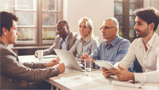 A data science professional is getting interviewed by an interview panel of four expert professionals.