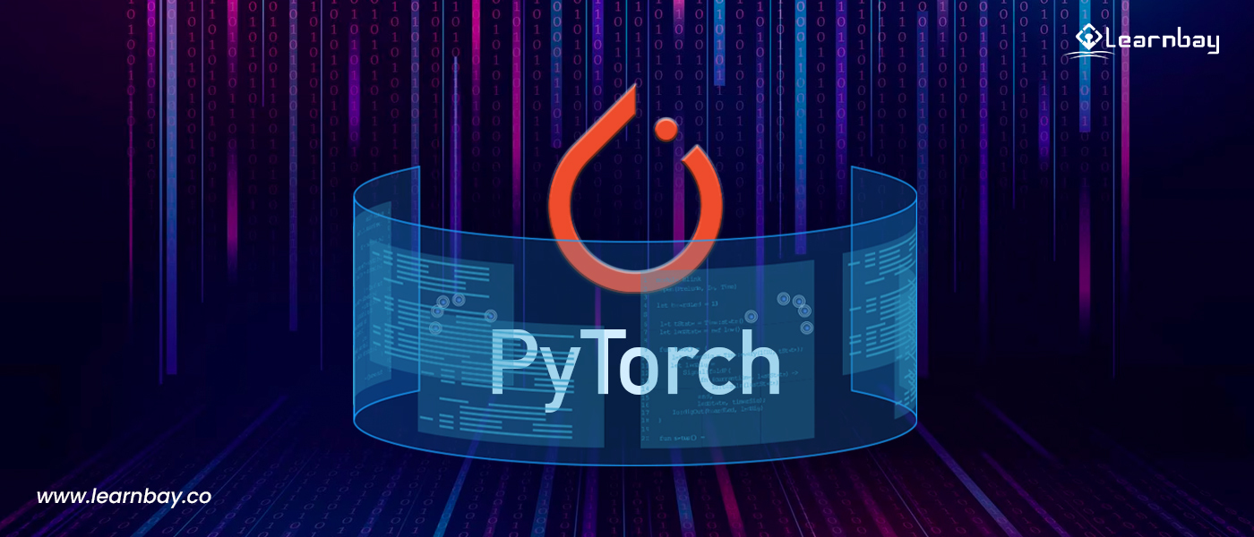 An image titled, 'PyTorch', with its logo in the center.