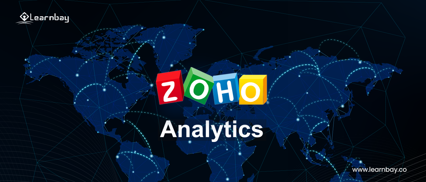An image shows the logo of Zoho analytics.