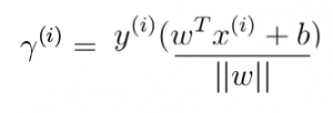 A formula for data sets with geometric margin formalization.