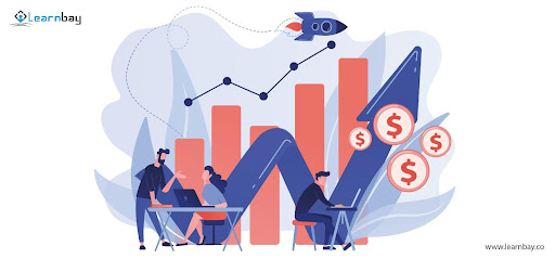 An illustration of two financial analysts discussing the use of python and data science in the finance industry.