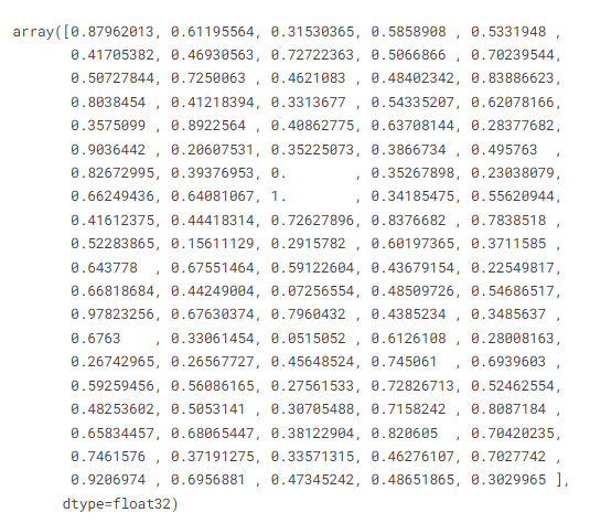 A chart shows the output for model prediction probability.