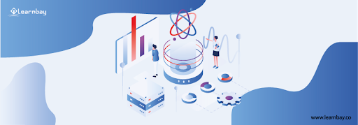 An illustration of two data scientists working in a scientific lab analyzing various health-related data.